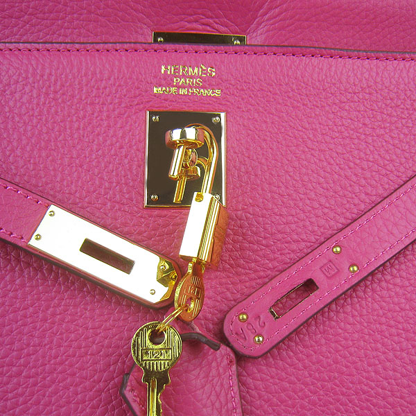 High Quality Hermes Kelly 35cm Togo Leather Bag Peach 6308